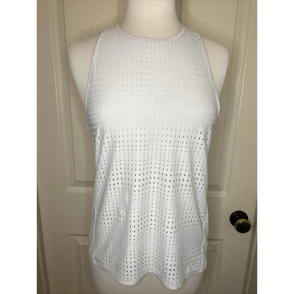 Athleta tank women's size small gray racer back - Picture 2 of 15
